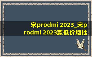 宋prodmi 2023_宋prodmi 2023款(低价烟批发网)版